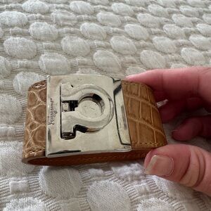 Ferragamo Gancini wide band bracelet